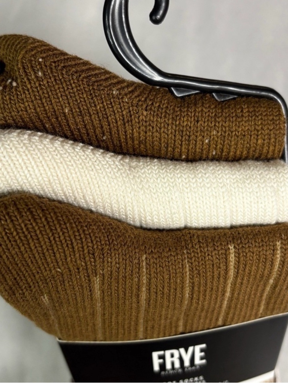 New Frye Socks Women’s 3 Pair Brown & Tan Cotton Blend Boot Sock Casual Active - Picture 10 of 12